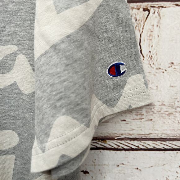 CHAMPION Heritage All Over Logo Print Shirt Size M - Picture 3 of 5